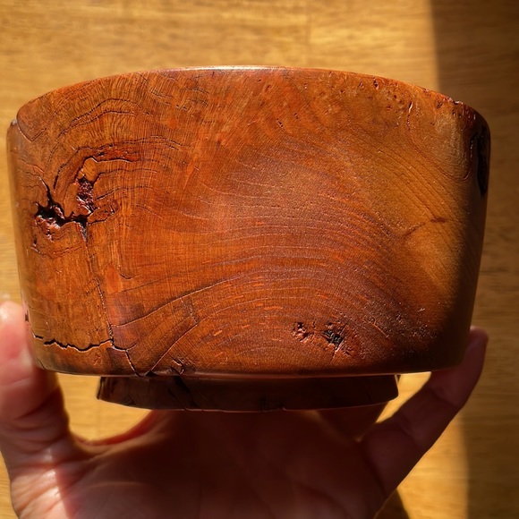 Cherry burl bowl raw edge knots 😍Handmade by Shane Repasky - Picture 5 of 13
